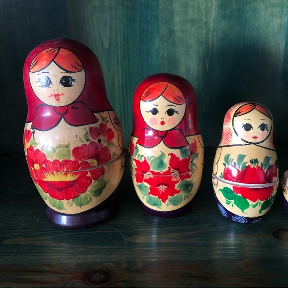 Matrushka Doll Wooden Russian Dolls - Picture 4 of 10